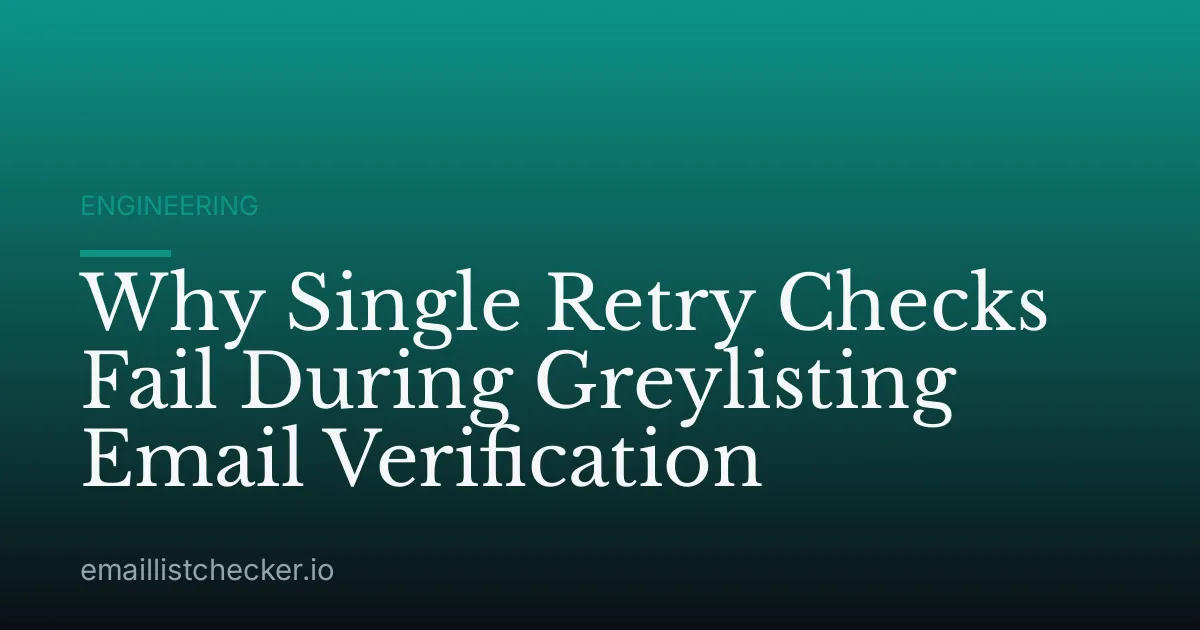 Why Single Retry Checks Fail During Greylisting Email Verification