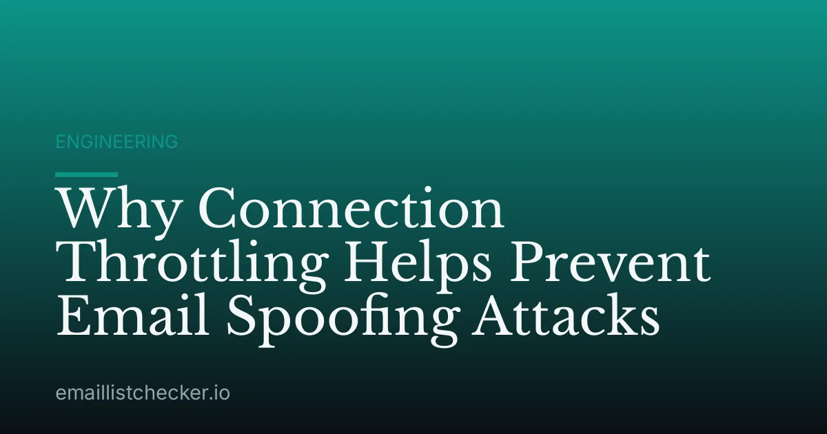 Why Connection Throttling Helps Prevent Email Spoofing Attacks