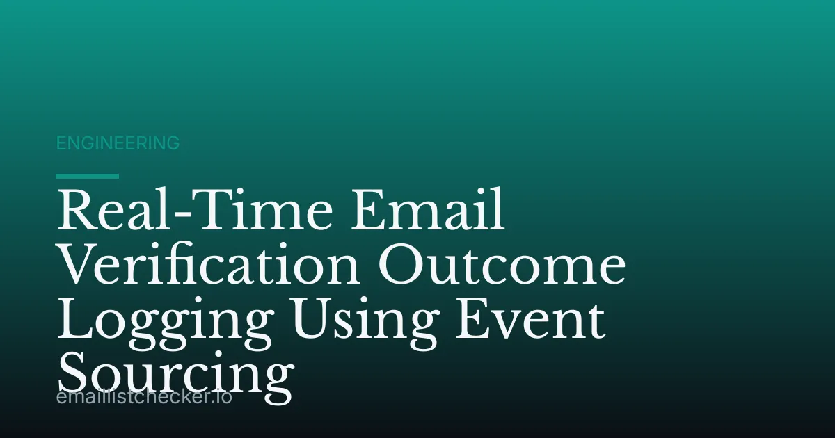 Real-Time Email Verification Outcome Logging Using Event Sourcing