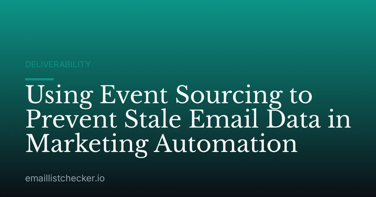 Using Event Sourcing to Prevent Stale Email Data in Marketing Automation