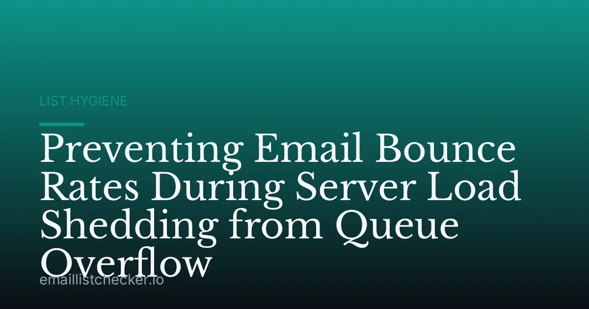 Preventing Email Bounce Rates During Server Load Shedding from Queue Overflow