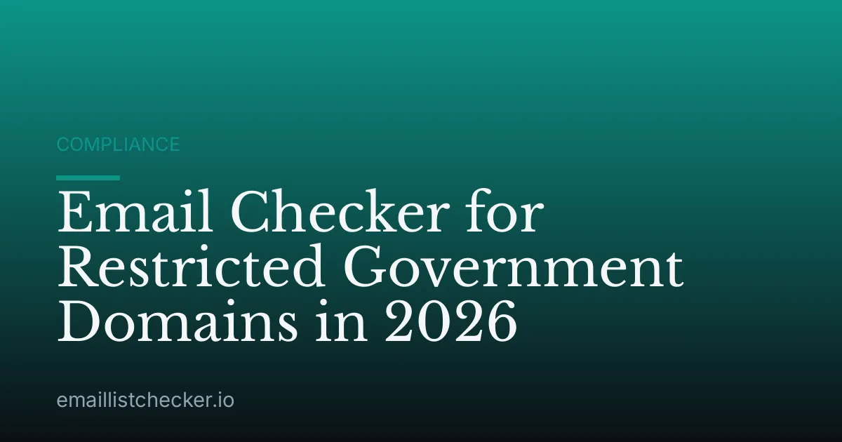 Email Checker for Restricted Government Domains in 2026