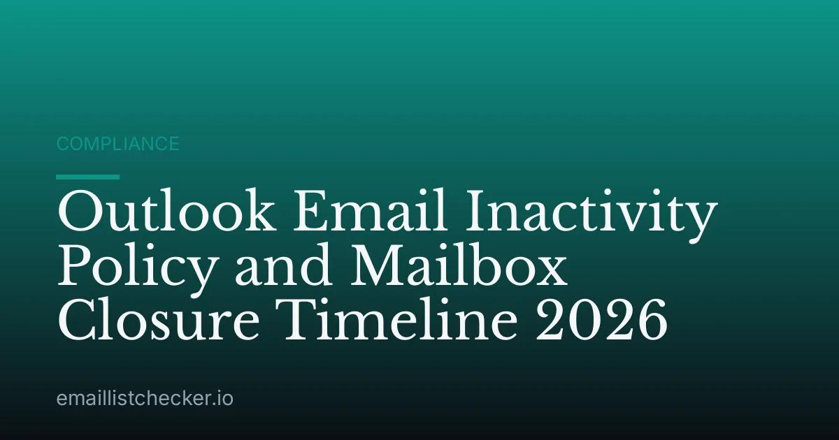 Outlook Email Inactivity Policy and Mailbox Closure Timeline 2026