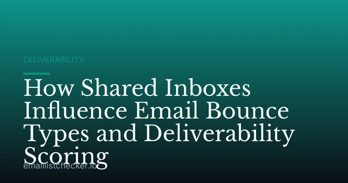 How Shared Inboxes Influence Email Bounce Types and Deliverability Scoring