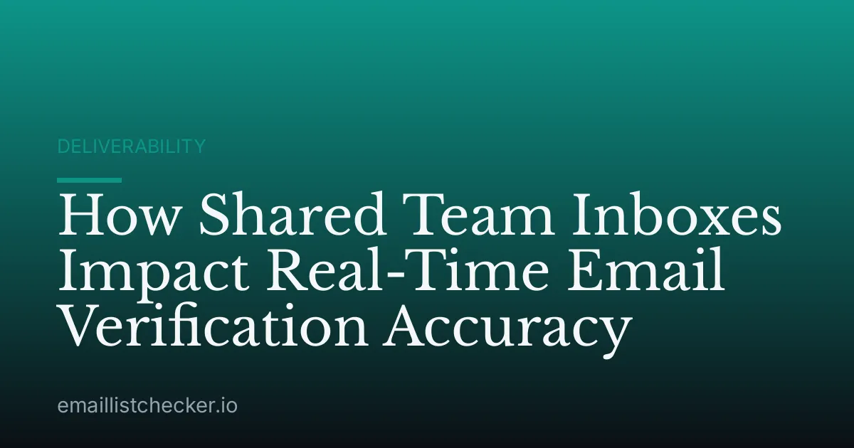 How Shared Team Inboxes Impact Real-Time Email Verification Accuracy