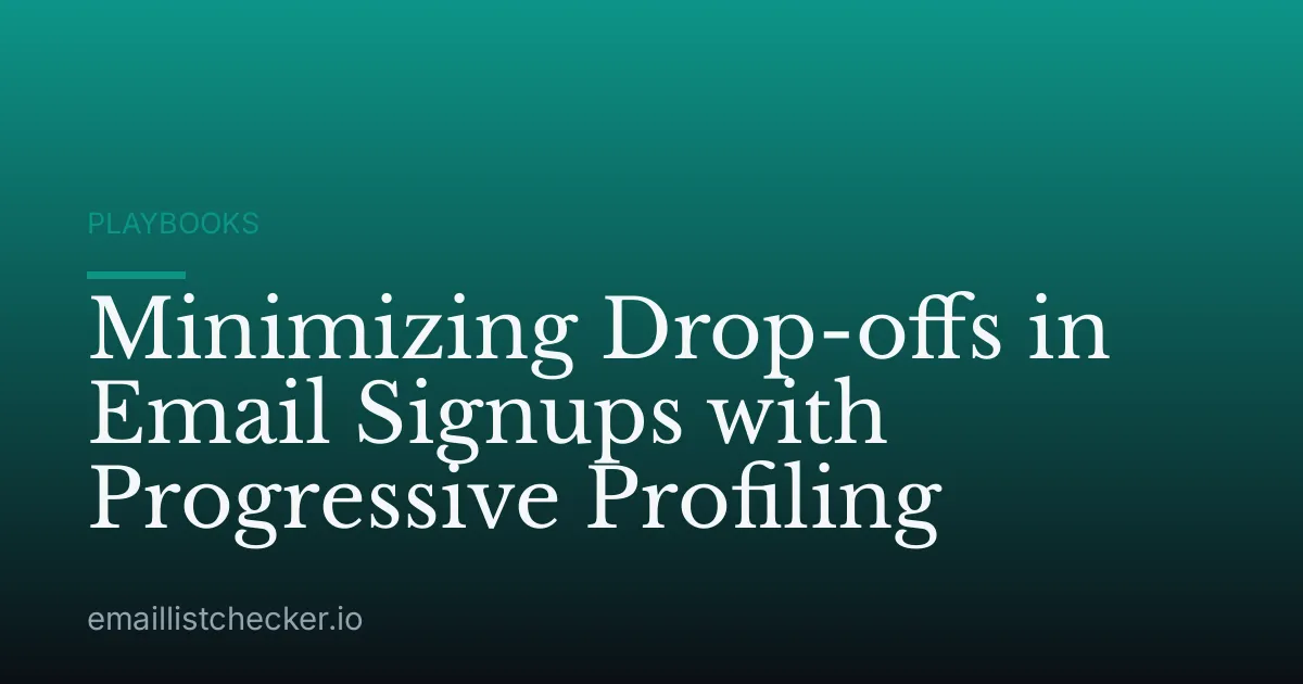 Minimizing Drop-offs in Email Signups with Progressive Profiling