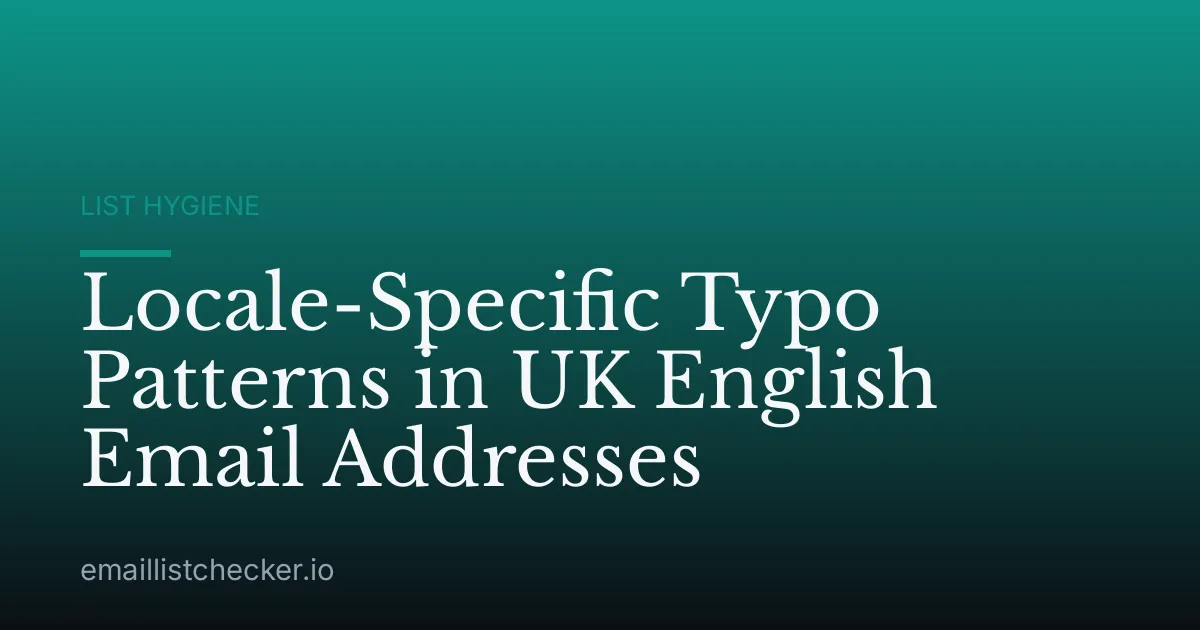 Locale-Specific Typo Patterns in UK English Email Addresses