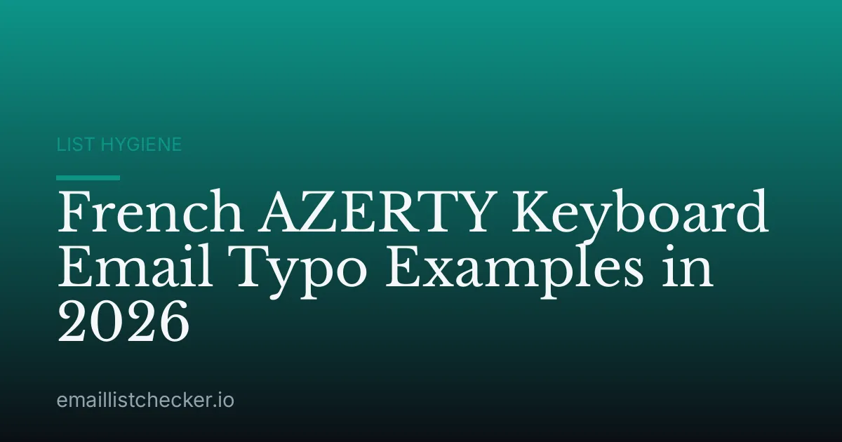 French AZERTY Keyboard Email Typo Examples in 2026