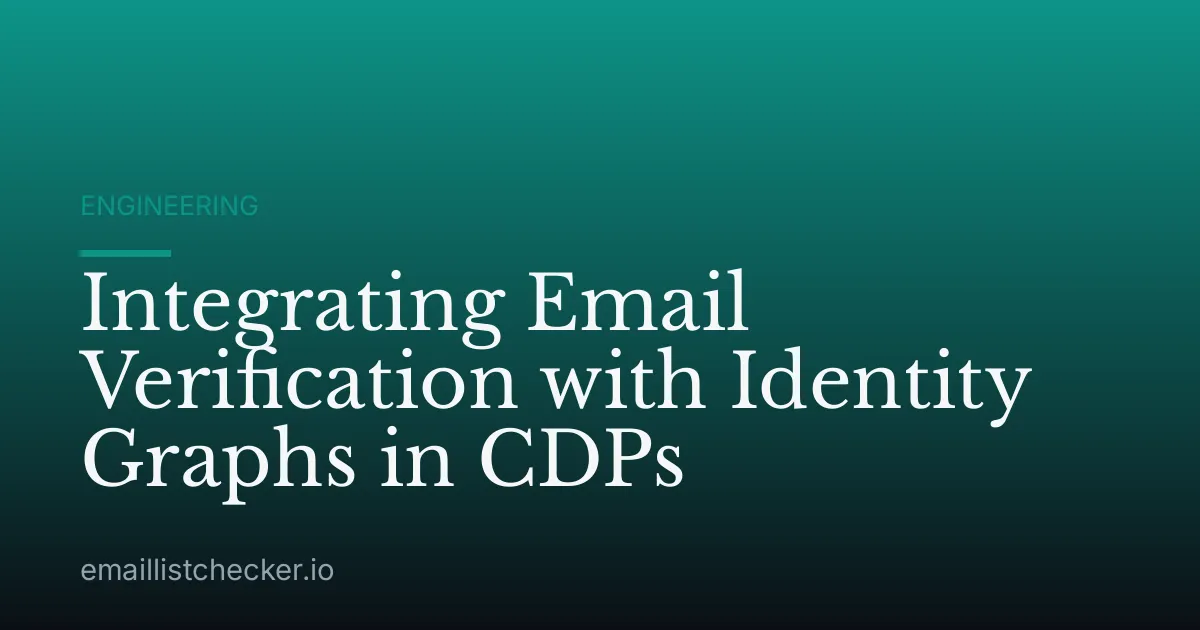 Integrating Email Verification with Identity Graphs in CDPs