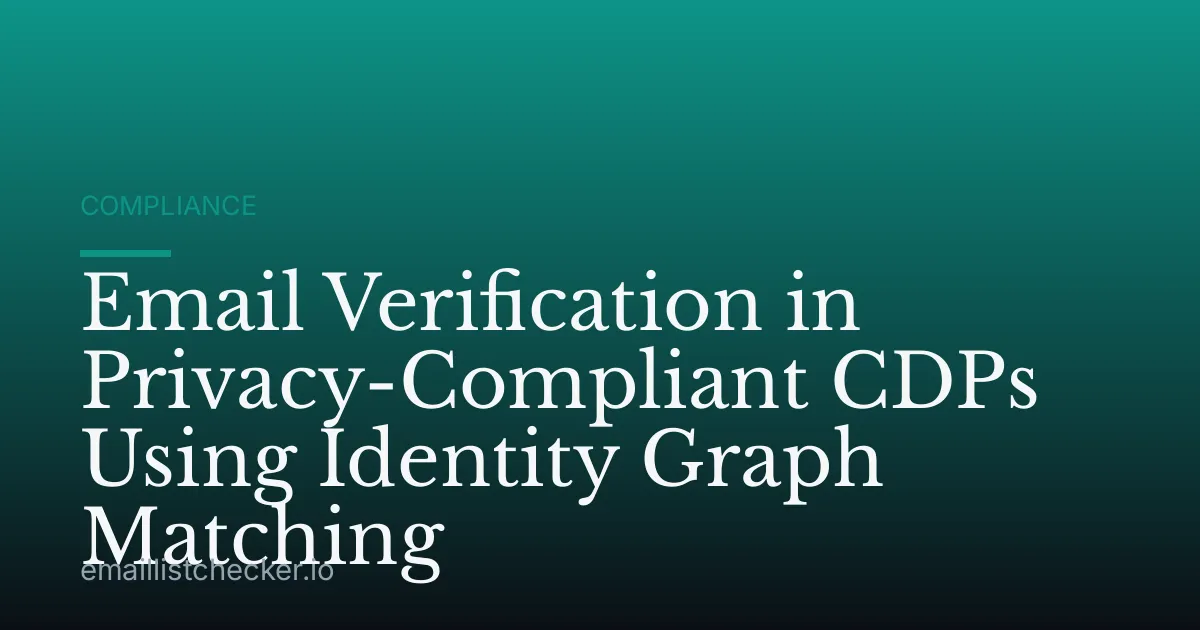 Email Verification in Privacy-Compliant CDPs Using Identity Graph Matching