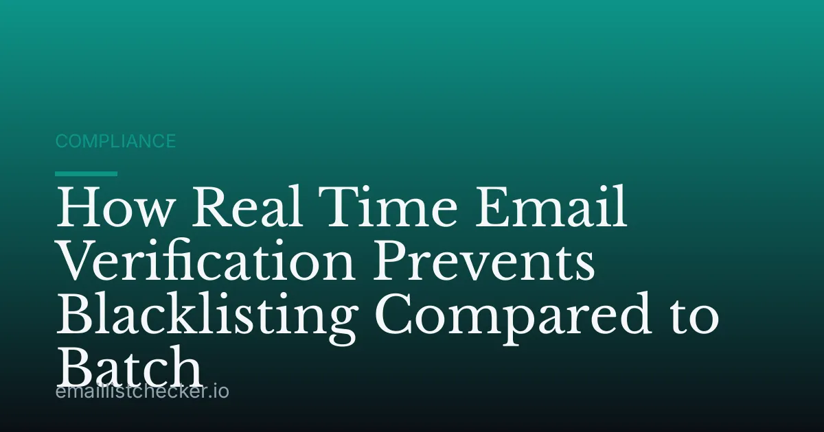 How Real Time Email Verification Prevents Blacklisting Compared to Batch