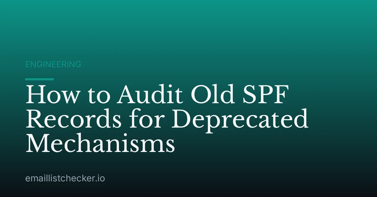 How to Audit Old SPF Records for Deprecated Mechanisms