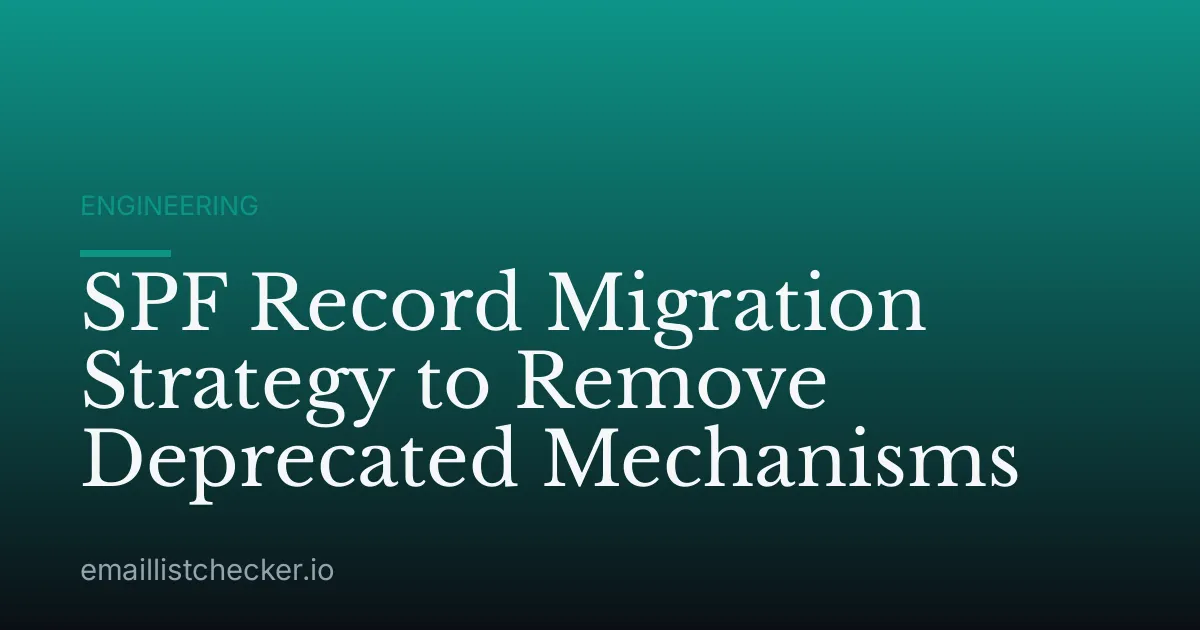 SPF Record Migration Strategy to Remove Deprecated Mechanisms