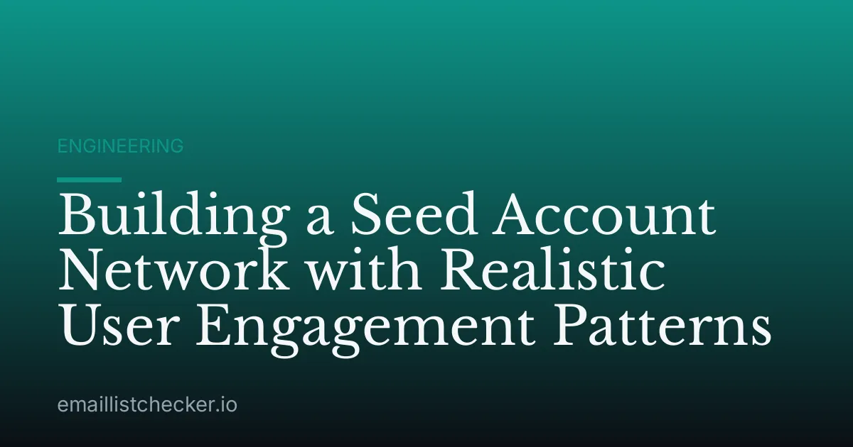 Building a Seed Account Network with Realistic User Engagement Patterns