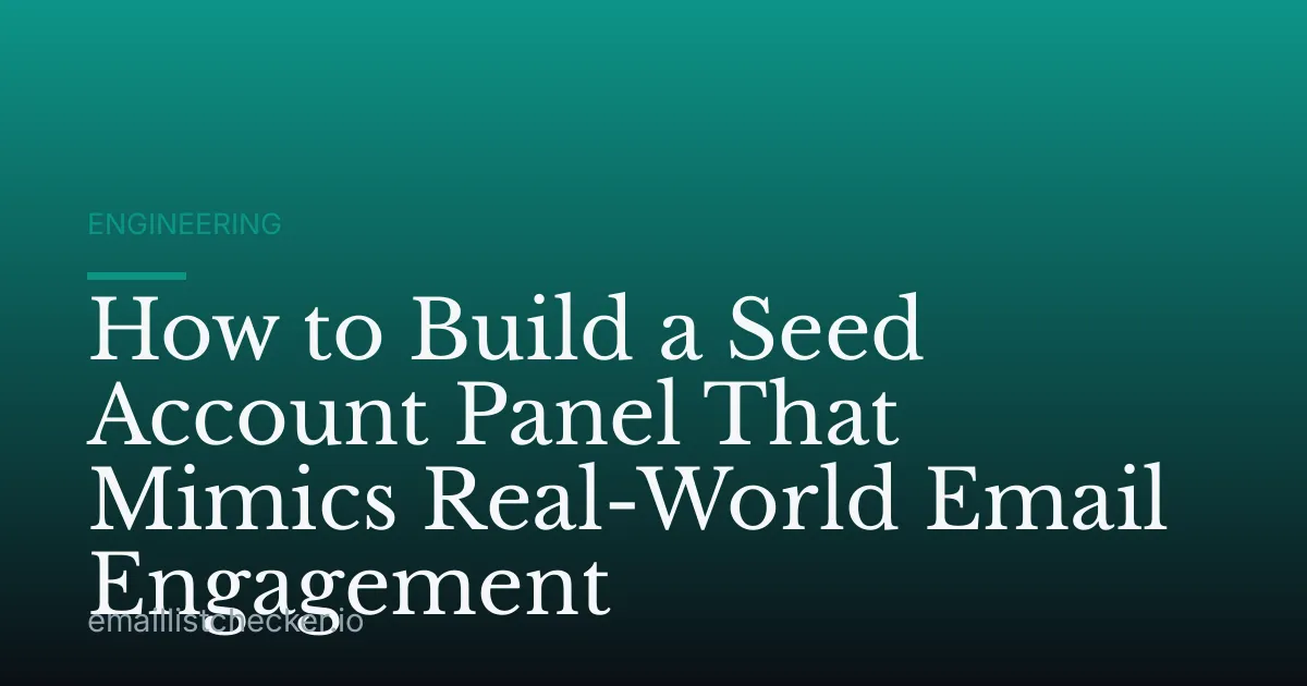 How to Build a Seed Account Panel That Mimics Real-World Email Engagement