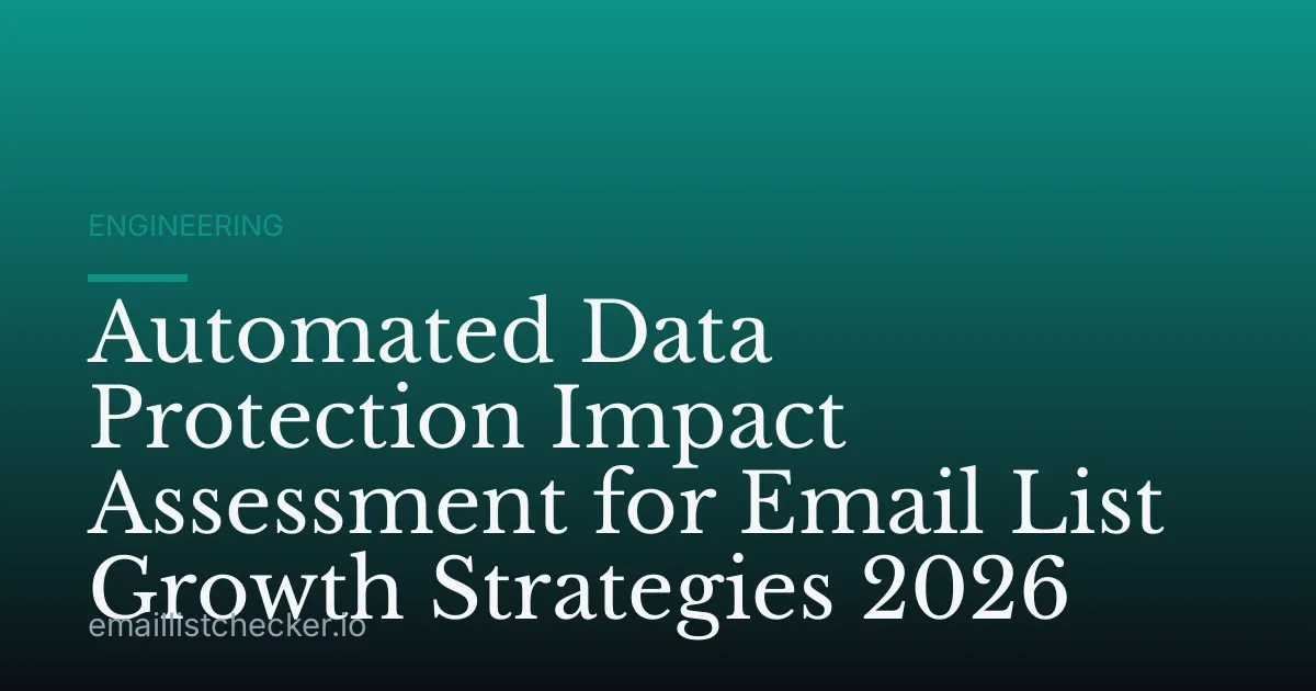 Automated Data Protection Impact Assessment for Email List Growth Strategies 2026