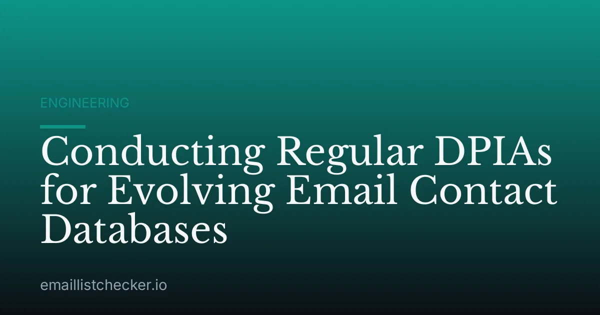 Conducting Regular DPIAs for Evolving Email Contact Databases