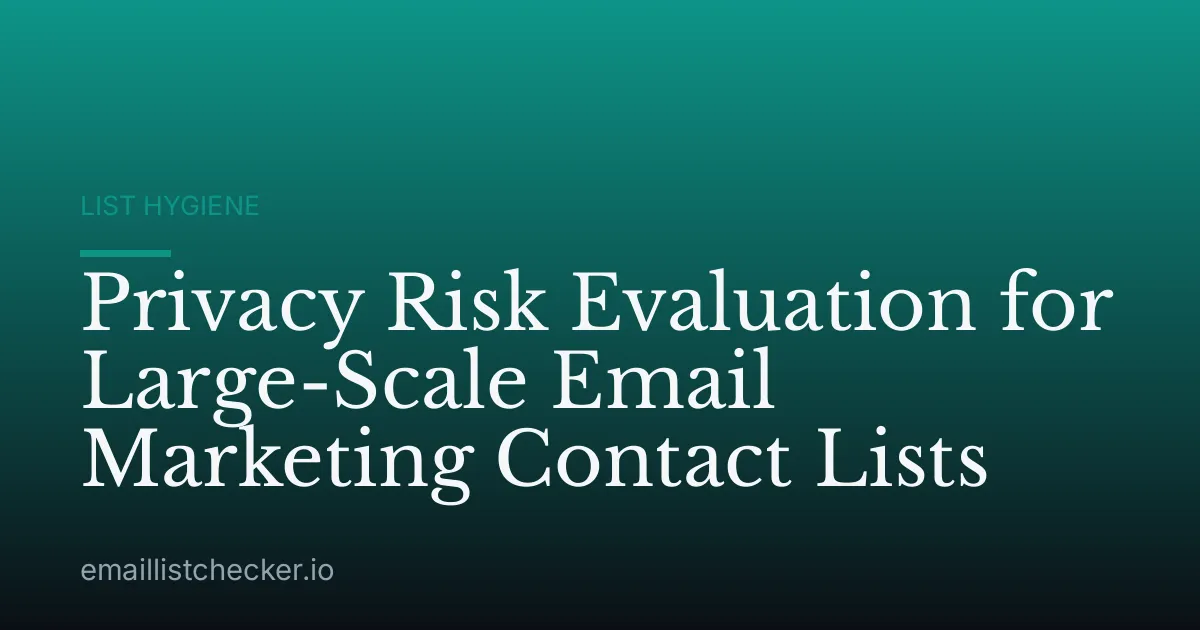Privacy Risk Evaluation for Large-Scale Email Marketing Contact Lists