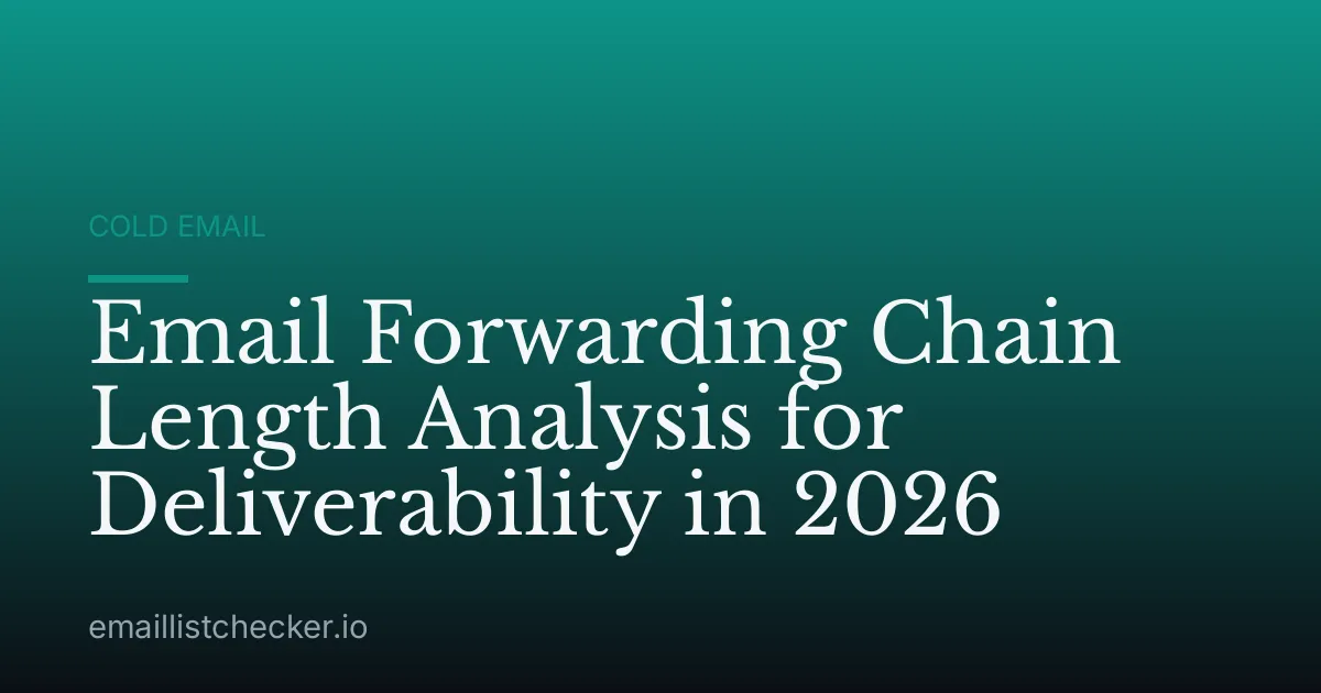 Email Forwarding Chain Length Analysis for Deliverability in 2026