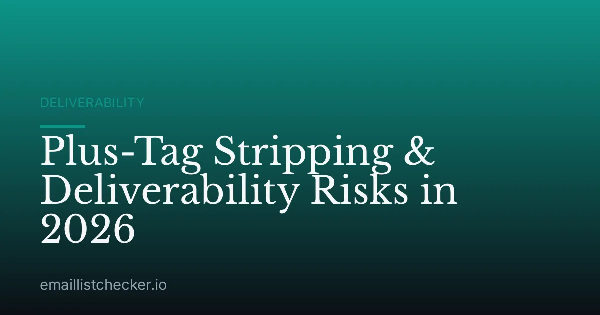 Plus-Tag Stripping & Deliverability Risks in 2026