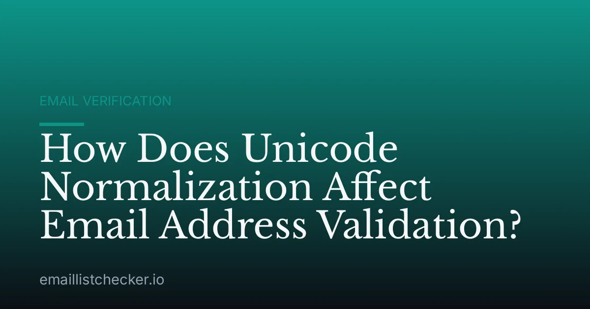 How Does Unicode Normalization Affect Email Address Validation?