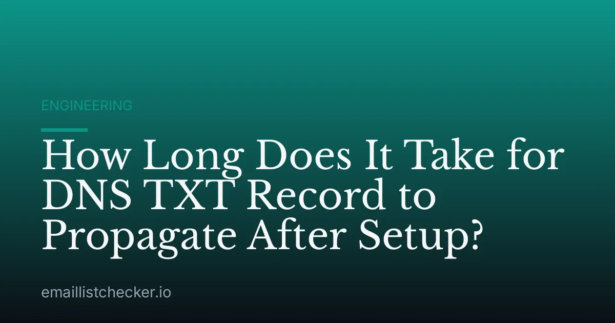 How Long Does It Take for DNS TXT Record to Propagate After Setup?