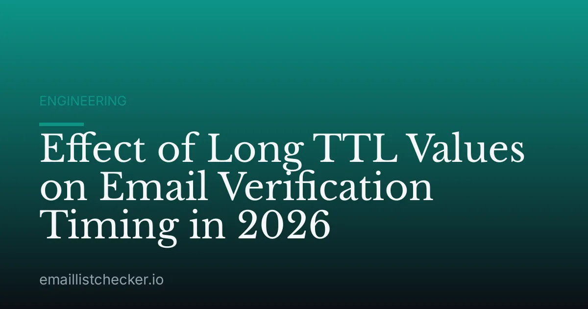 Effect of Long TTL Values on Email Verification Timing in 2026