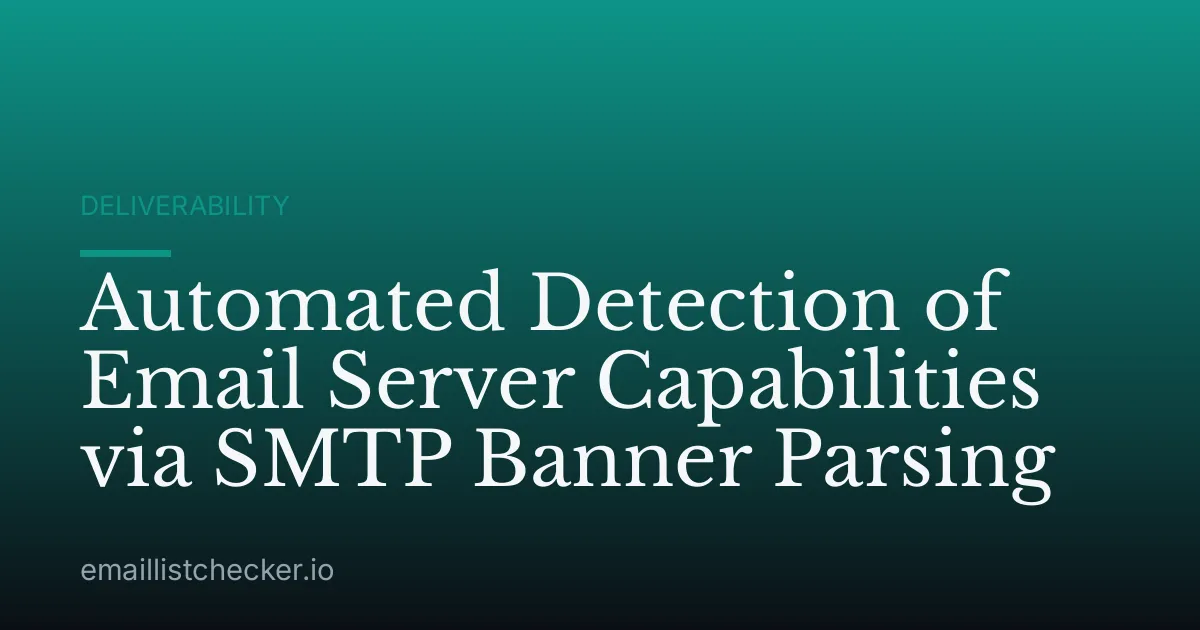 Automated Detection of Email Server Capabilities via SMTP Banner Parsing