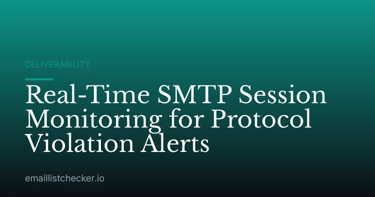 Real-Time SMTP Session Monitoring for Protocol Violation Alerts