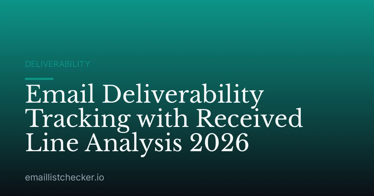 Email Deliverability Tracking with Received Line Analysis 2026