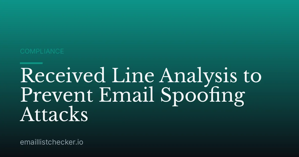 Received Line Analysis to Prevent Email Spoofing Attacks