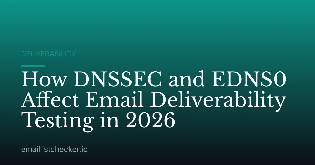 How DNSSEC and EDNS0 Affect Email Deliverability Testing in 2026