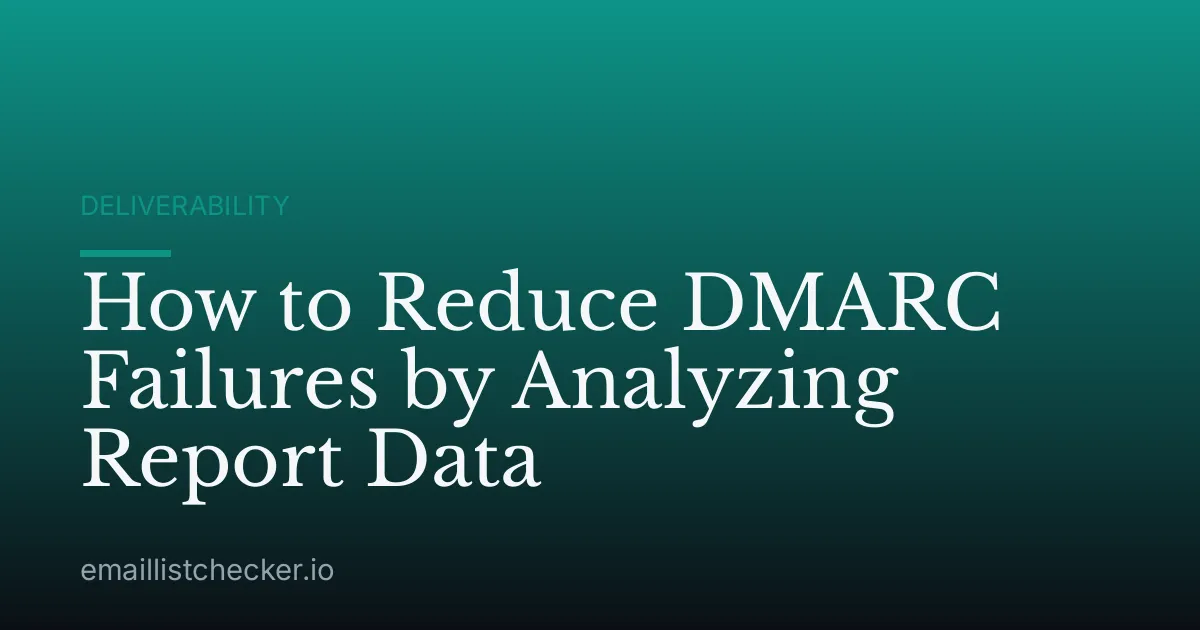 How to Reduce DMARC Failures by Analyzing Report Data