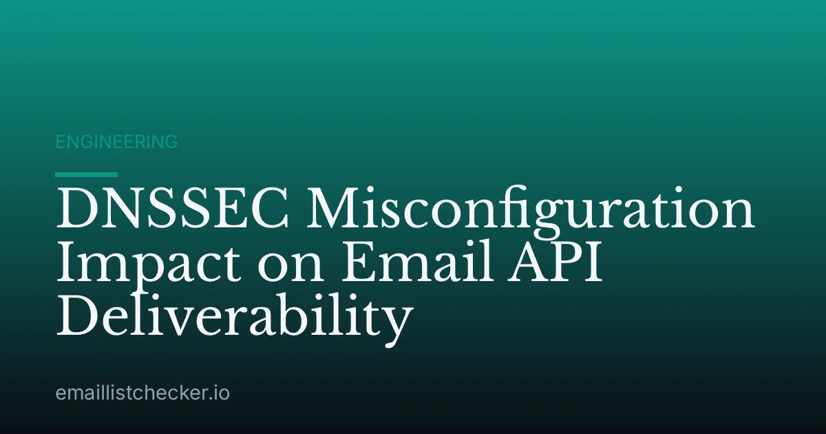 DNSSEC Misconfiguration Impact on Email API Deliverability