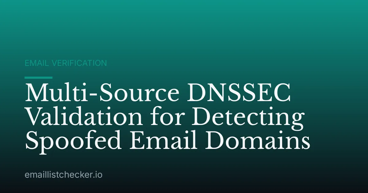 Multi-Source DNSSEC Validation for Detecting Spoofed Email Domains