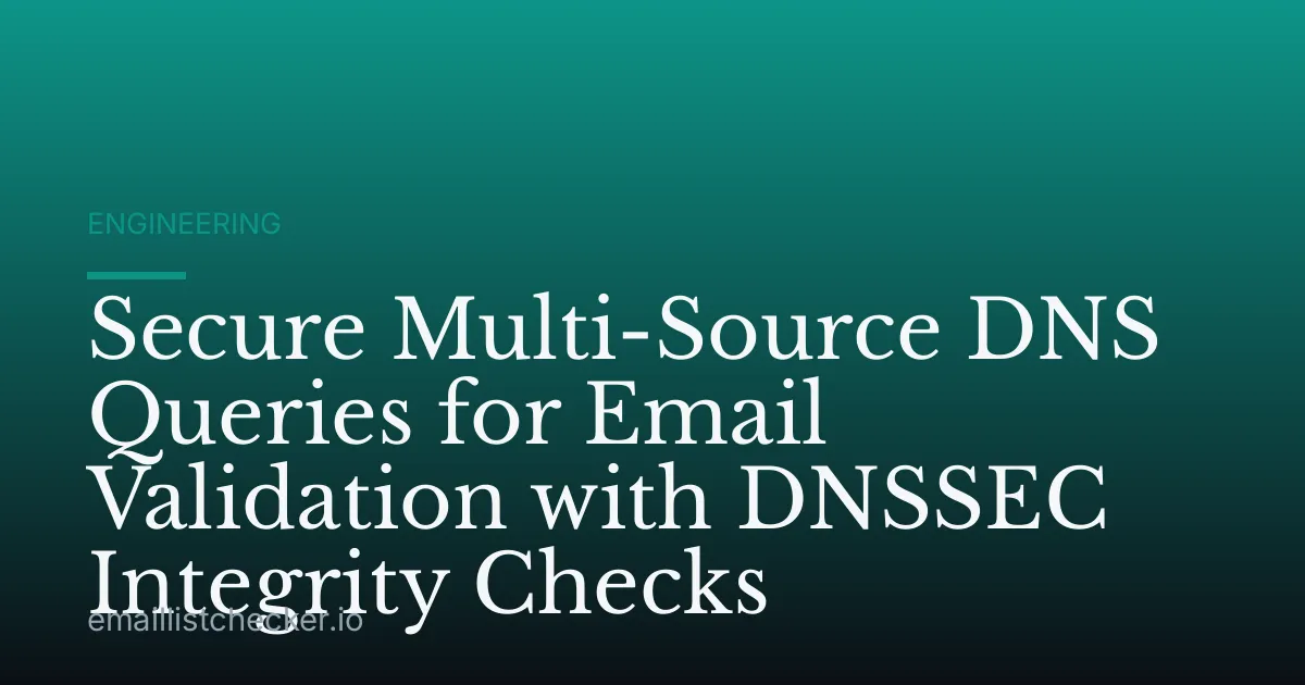 Secure Multi-Source DNS Queries for Email Validation with DNSSEC Integrity Checks