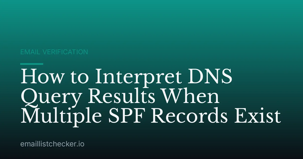 How to Interpret DNS Query Results When Multiple SPF Records Exist