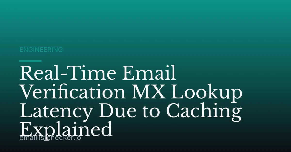Real-Time Email Verification MX Lookup Latency Due to Caching Explained