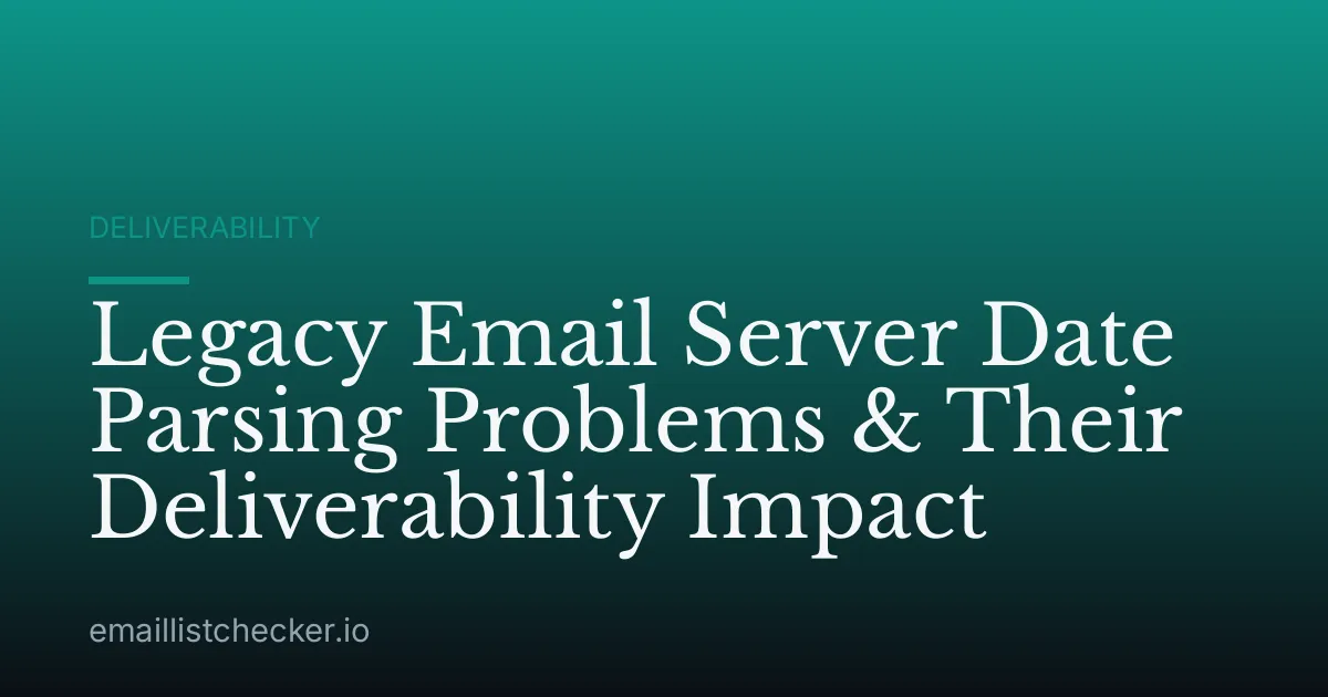 Legacy Email Server Date Parsing Problems & Their Deliverability Impact