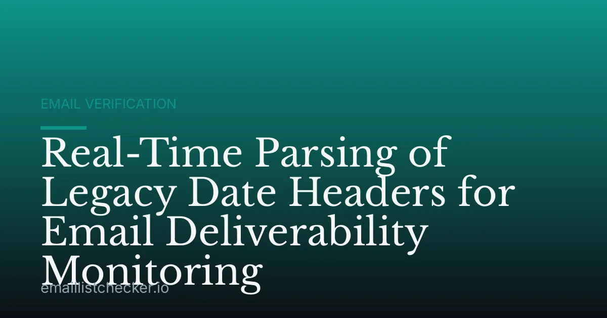 Real-Time Parsing of Legacy Date Headers for Email Deliverability Monitoring