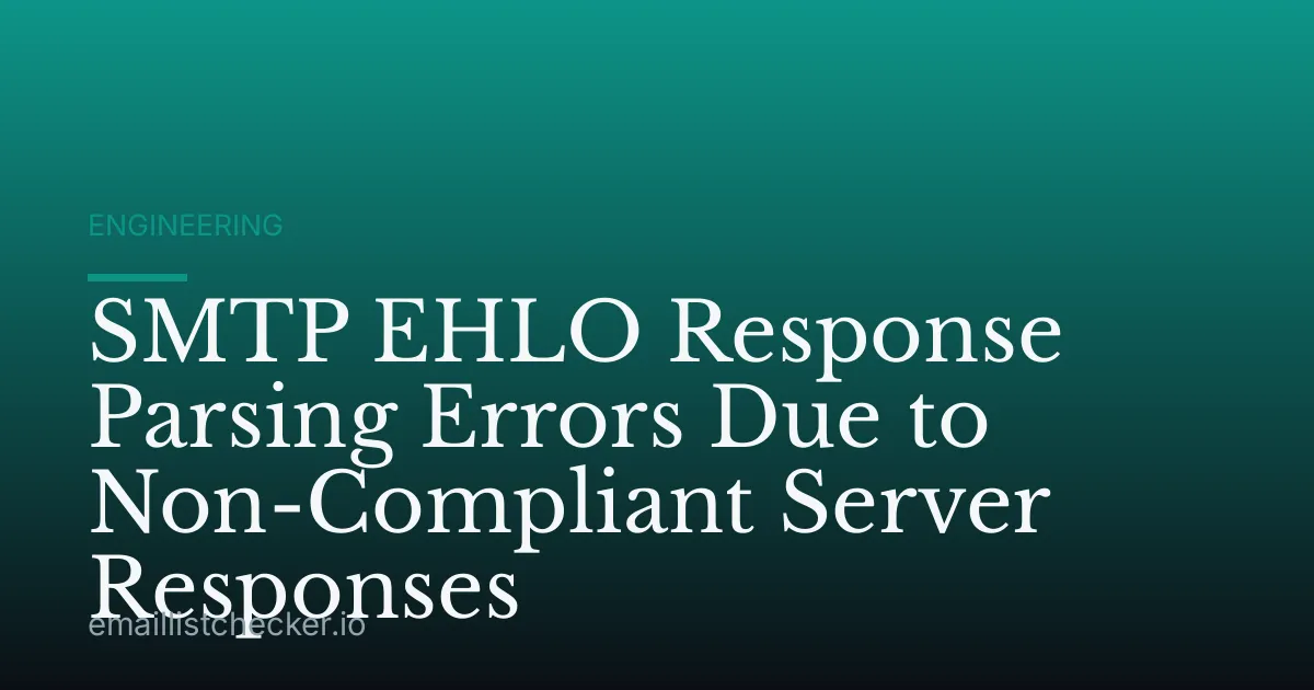 SMTP EHLO Response Parsing Errors Due to Non-Compliant Server Responses