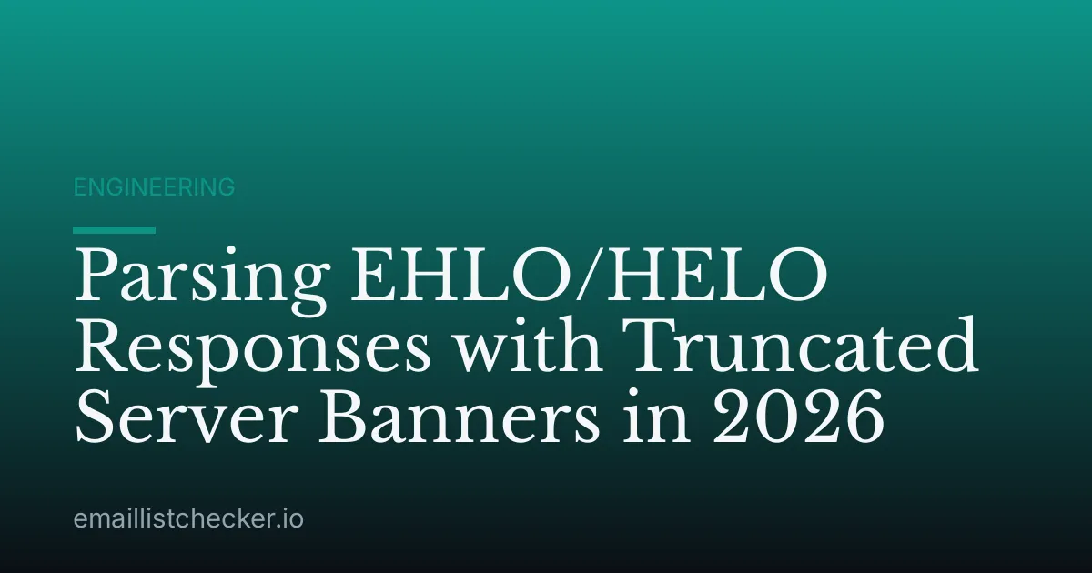 Parsing EHLO/HELO Responses with Truncated Server Banners in 2026