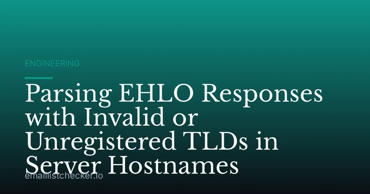 Parsing EHLO Responses with Invalid or Unregistered TLDs in Server Hostnames