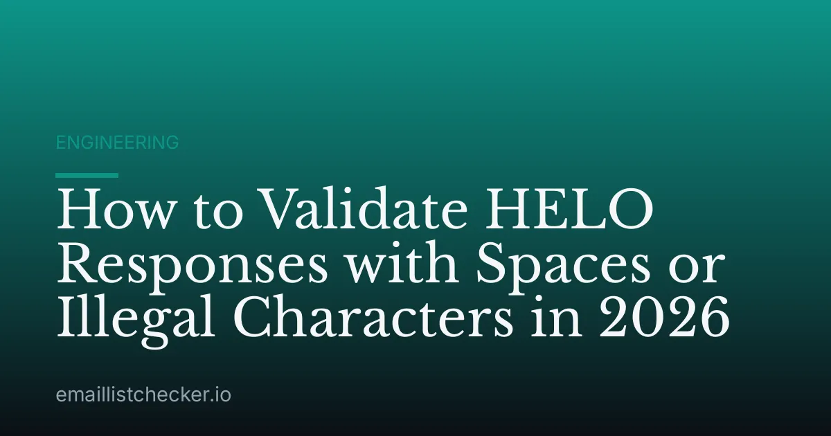 How to Validate HELO Responses with Spaces or Illegal Characters in 2026