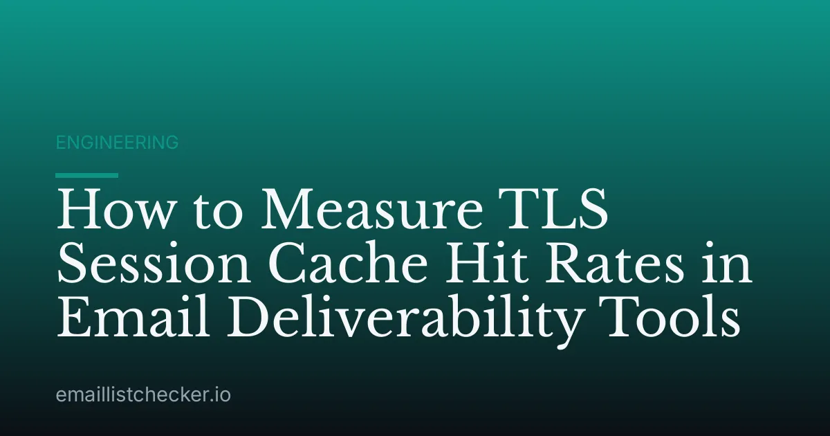 How to Measure TLS Session Cache Hit Rates in Email Deliverability Tools