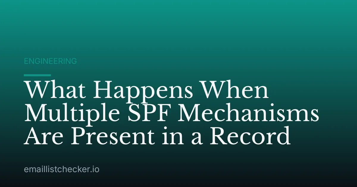 What Happens When Multiple SPF Mechanisms Are Present in a Record