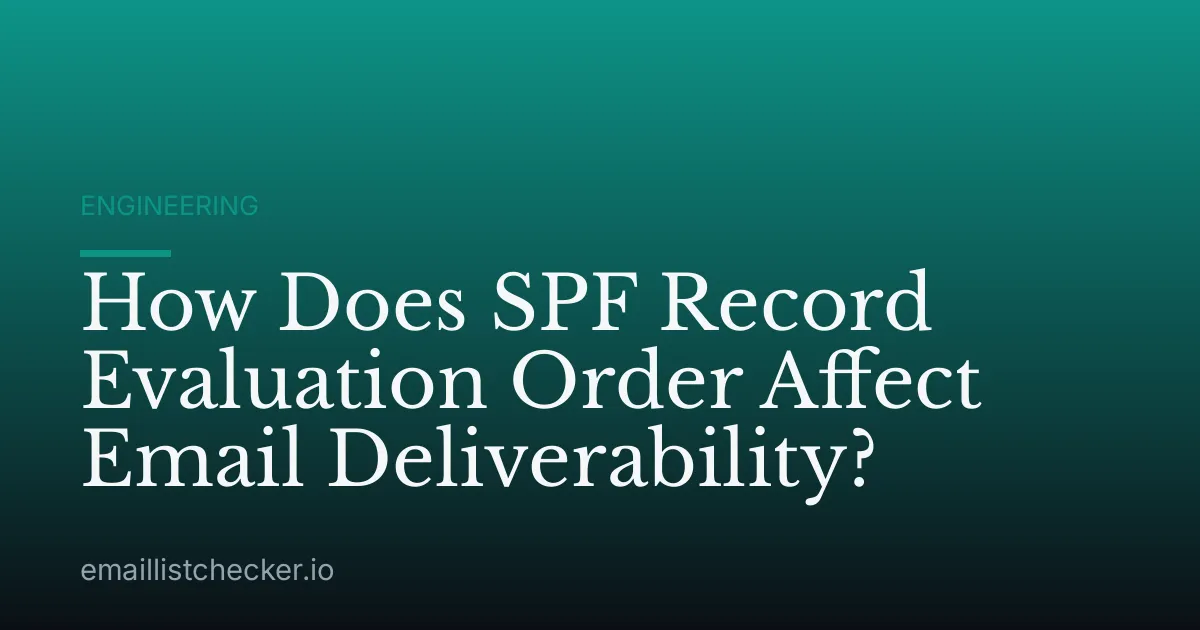 How Does SPF Record Evaluation Order Affect Email Deliverability?