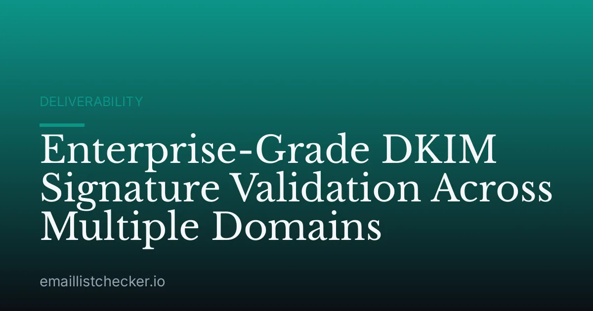 Enterprise-Grade DKIM Signature Validation Across Multiple Domains