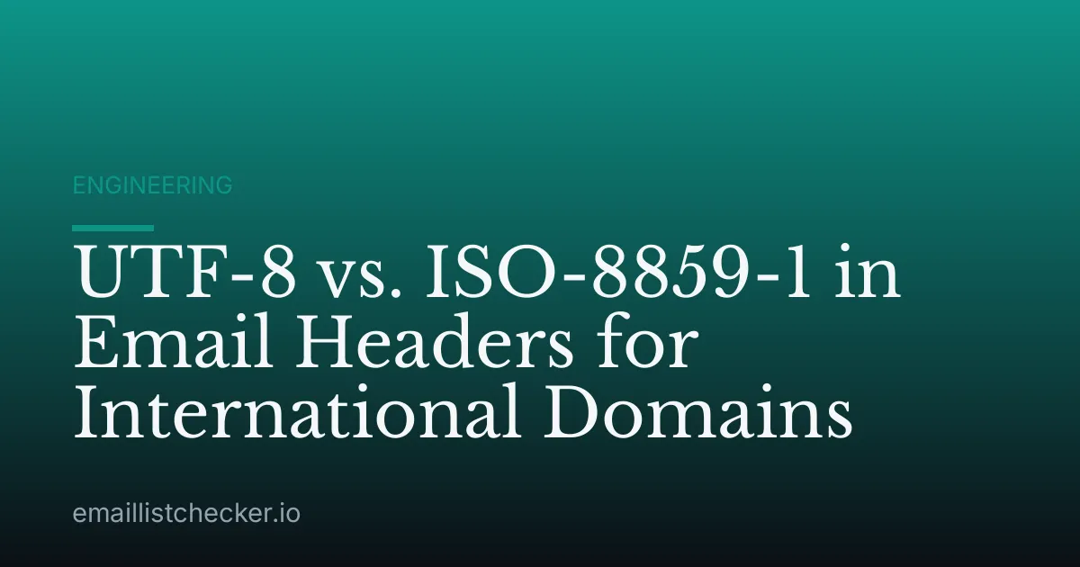 UTF-8 vs. ISO-8859-1 in Email Headers for International Domains