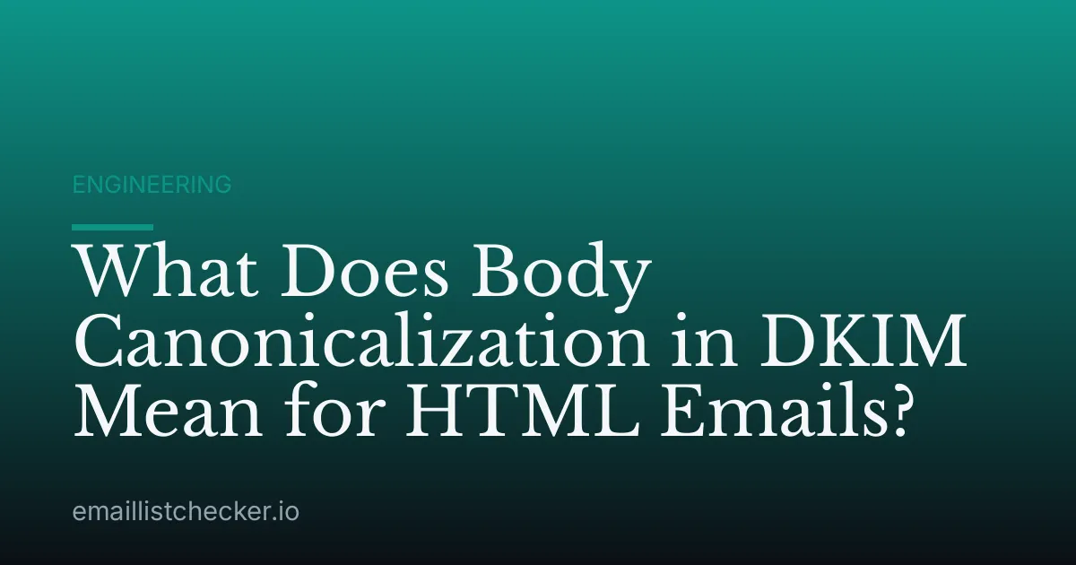 What Does Body Canonicalization in DKIM Mean for HTML Emails?